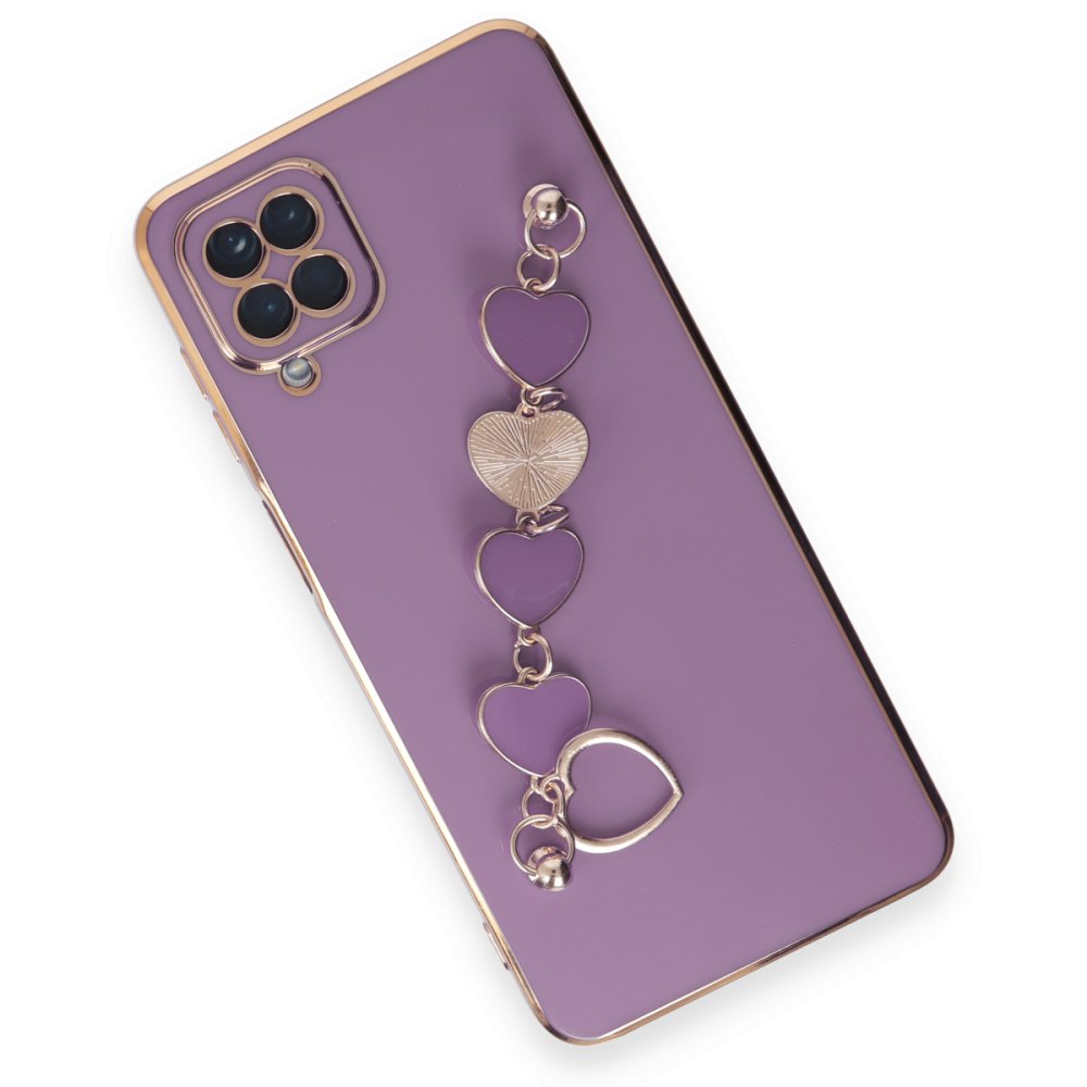 Newface Samsung Galaxy M32 Kılıf Esila Silikon - Mor
