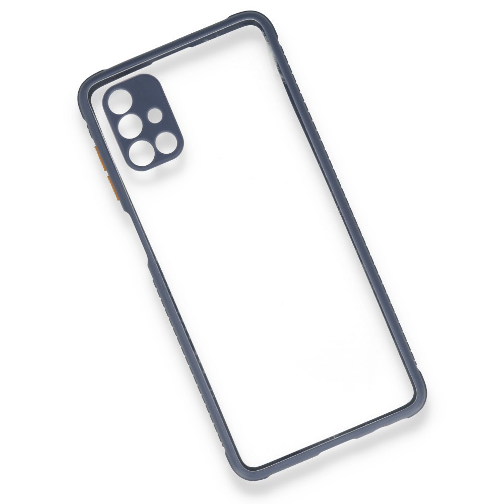 Newface Samsung Galaxy M51 Kılıf Miami Şeffaf Silikon - Gri