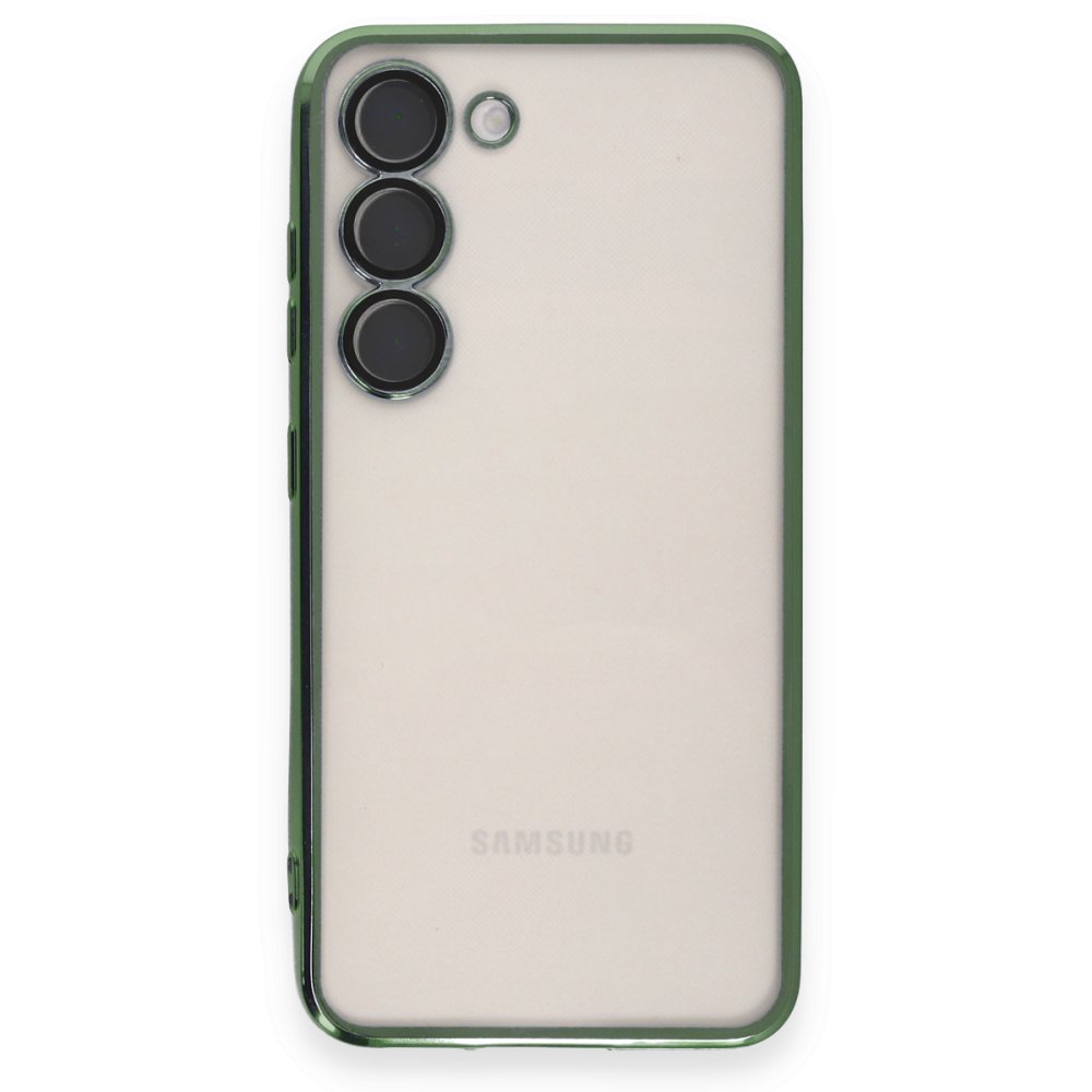 Newface Samsung Galaxy S24 Plus Kılıf Razer Lensli Silikon - Yeşil