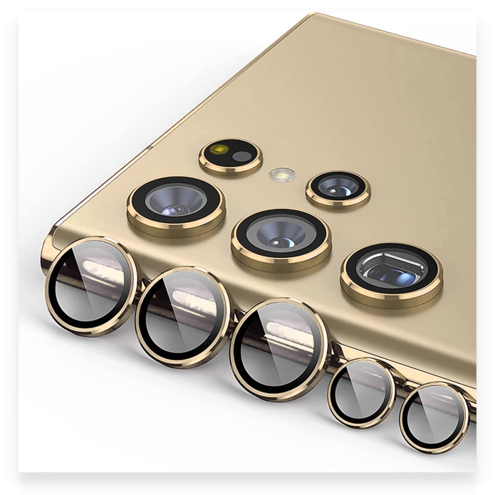 Newface Samsung Galaxy S23 Ultra Valdez Metal Kamera Lens - Gold