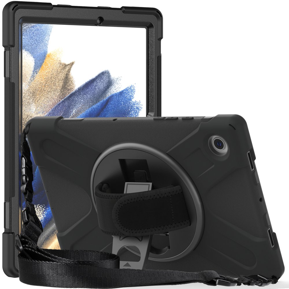 Newface Samsung Galaxy X200 Tab A8 10.5 Kılıf Amazing Tablet Kapak - Siyah