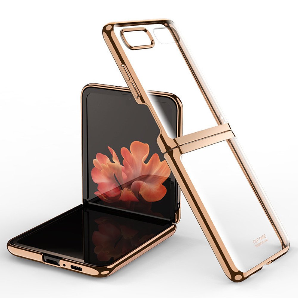 Newface Samsung Galaxy Z Flip 4 Kılıf Fold Element Kapak - Gold