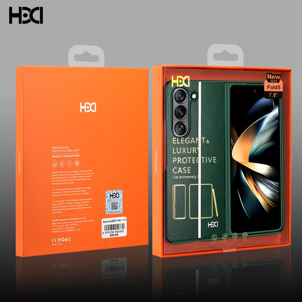 HDD Samsung Galaxy Z Fold 5 Kılıf HBC-155 Lizbon Kapak - Siyah