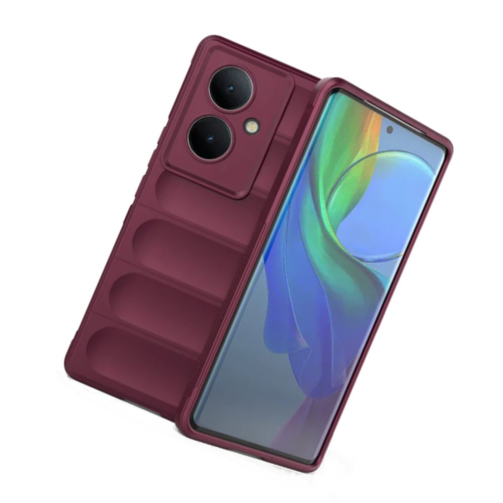 Newface Vivo V29 Lite Kılıf Optimum Silikon - Bordo