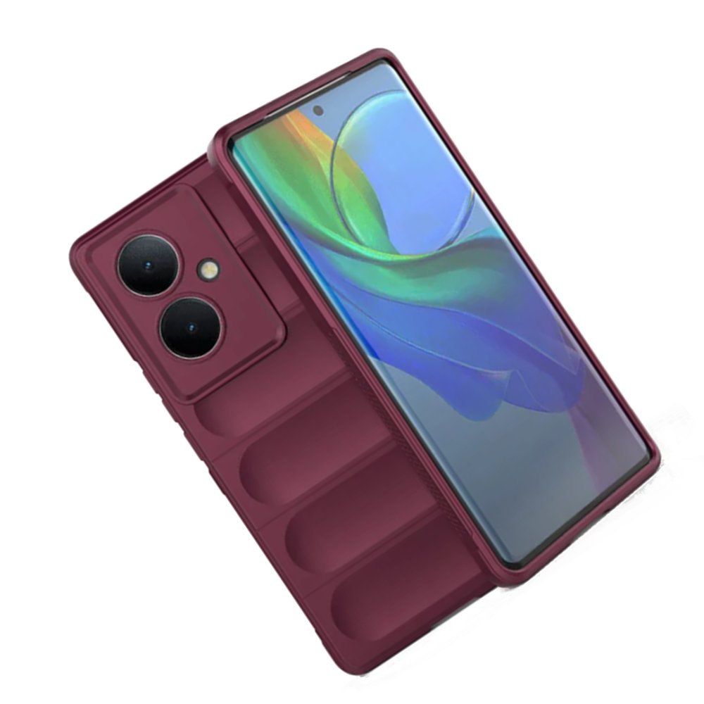 Newface Vivo V29 Lite Kılıf Optimum Silikon - Bordo