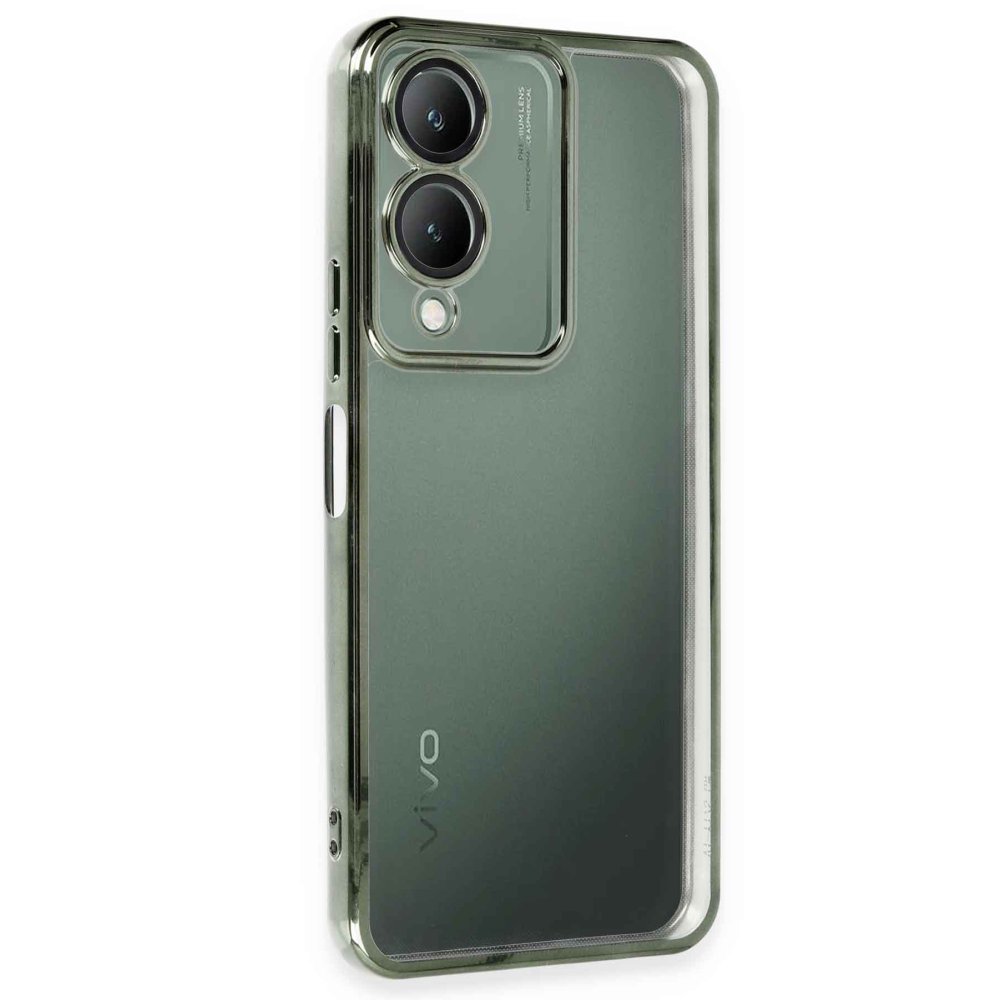 Newface Vivo Y17S Kılıf Razer Lensli Silikon - Yeşil