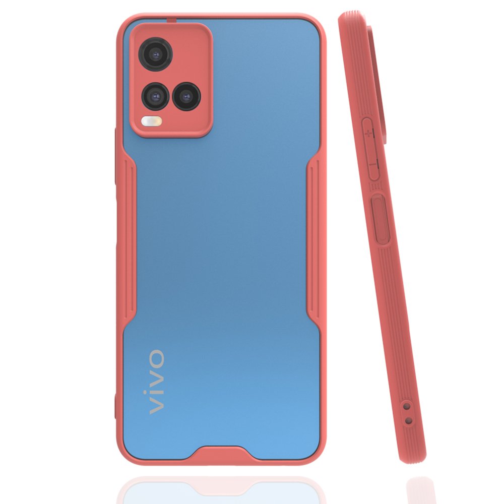 Newface Vivo Y21S Kılıf Platin Silikon - Pembe