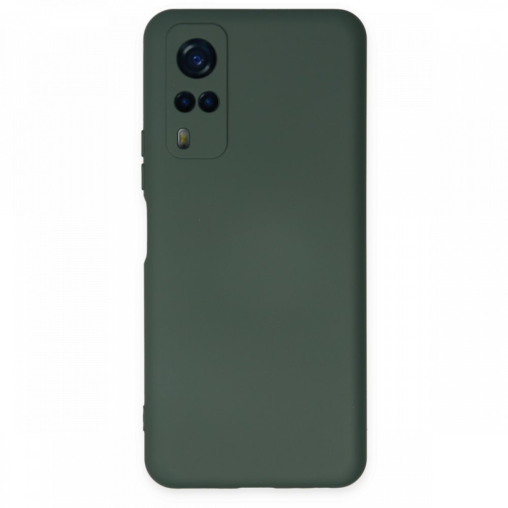 Newface Vivo Y51 Kılıf Nano içi Kadife Silikon - Koyu Yeşil