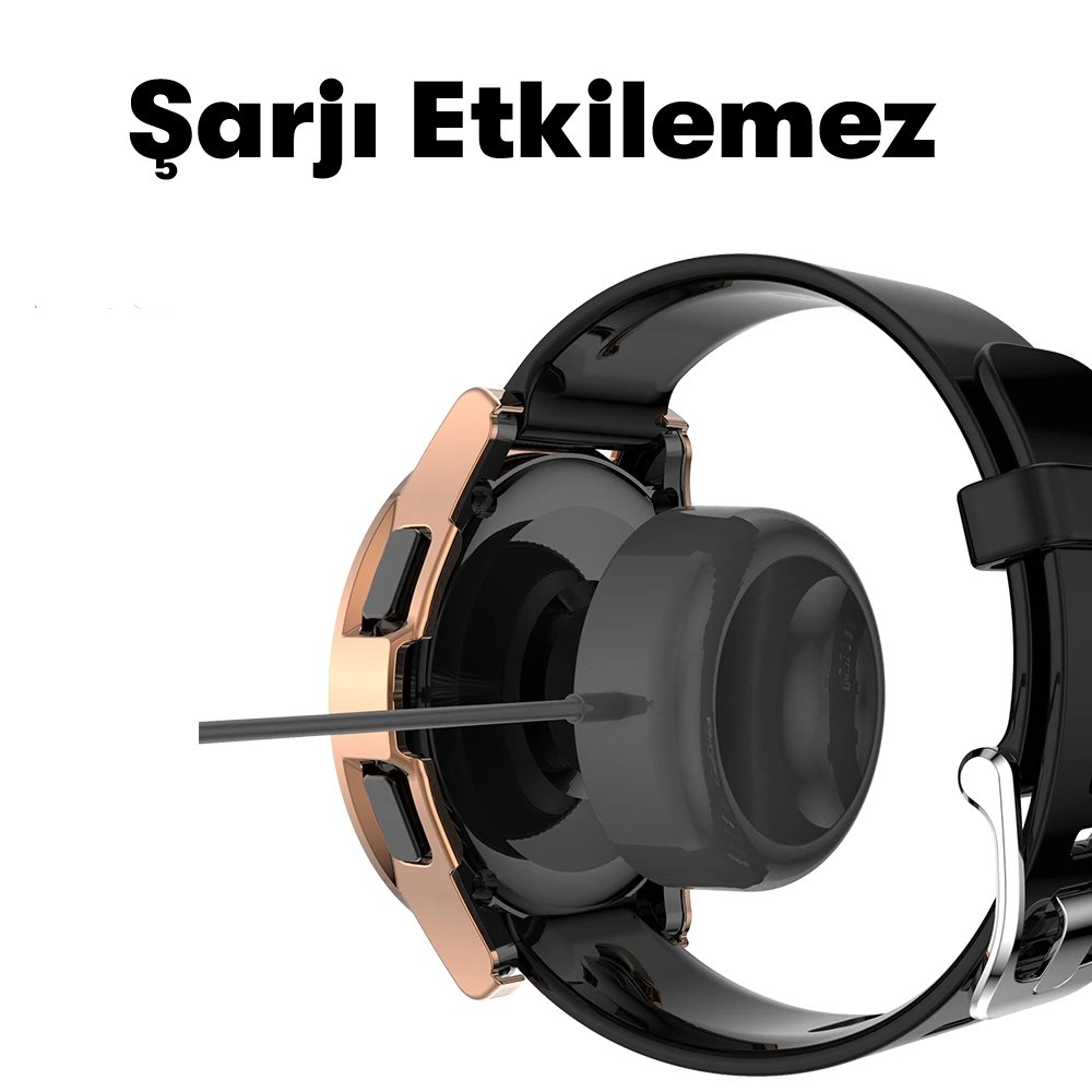 Newface Watch 5 44mm Wall Camlı Kasa Ekran Koruyucu - Gümüş