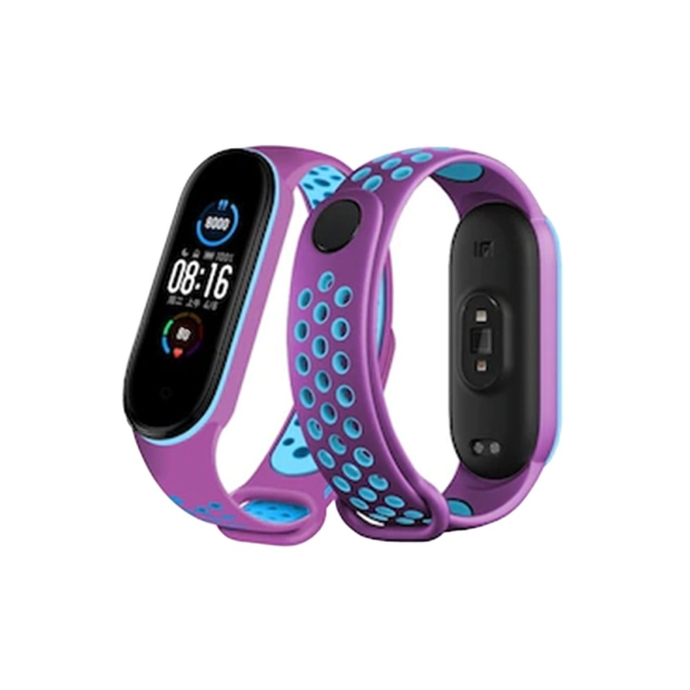 Newface Xiaomi Mi Band 7 Spor Delikli Kordon - Mor-Mavi