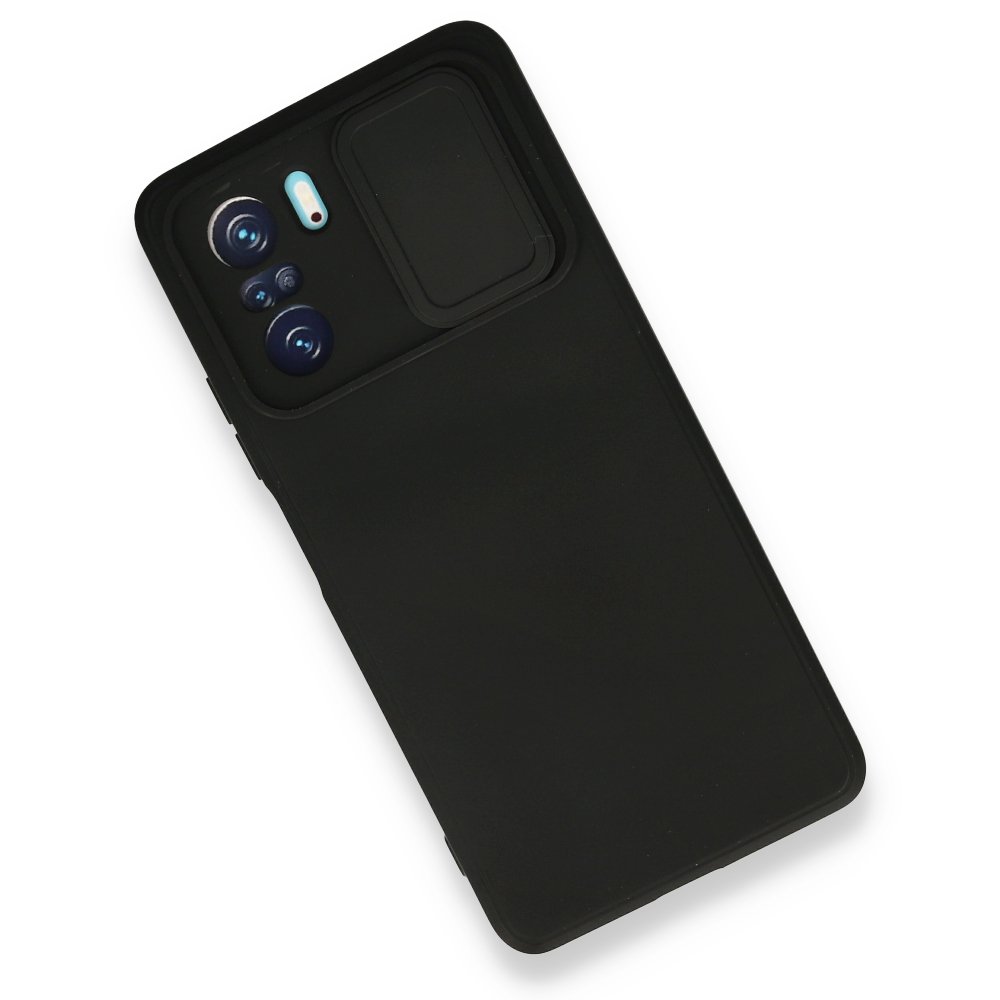 Newface Xiaomi Poco F3 Kılıf Color Lens Silikon - Siyah