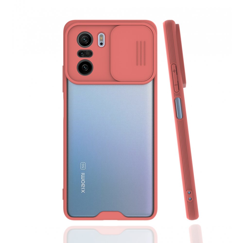 Newface Xiaomi Poco F3 Kılıf Platin Kamera Koruma Silikon - Pembe