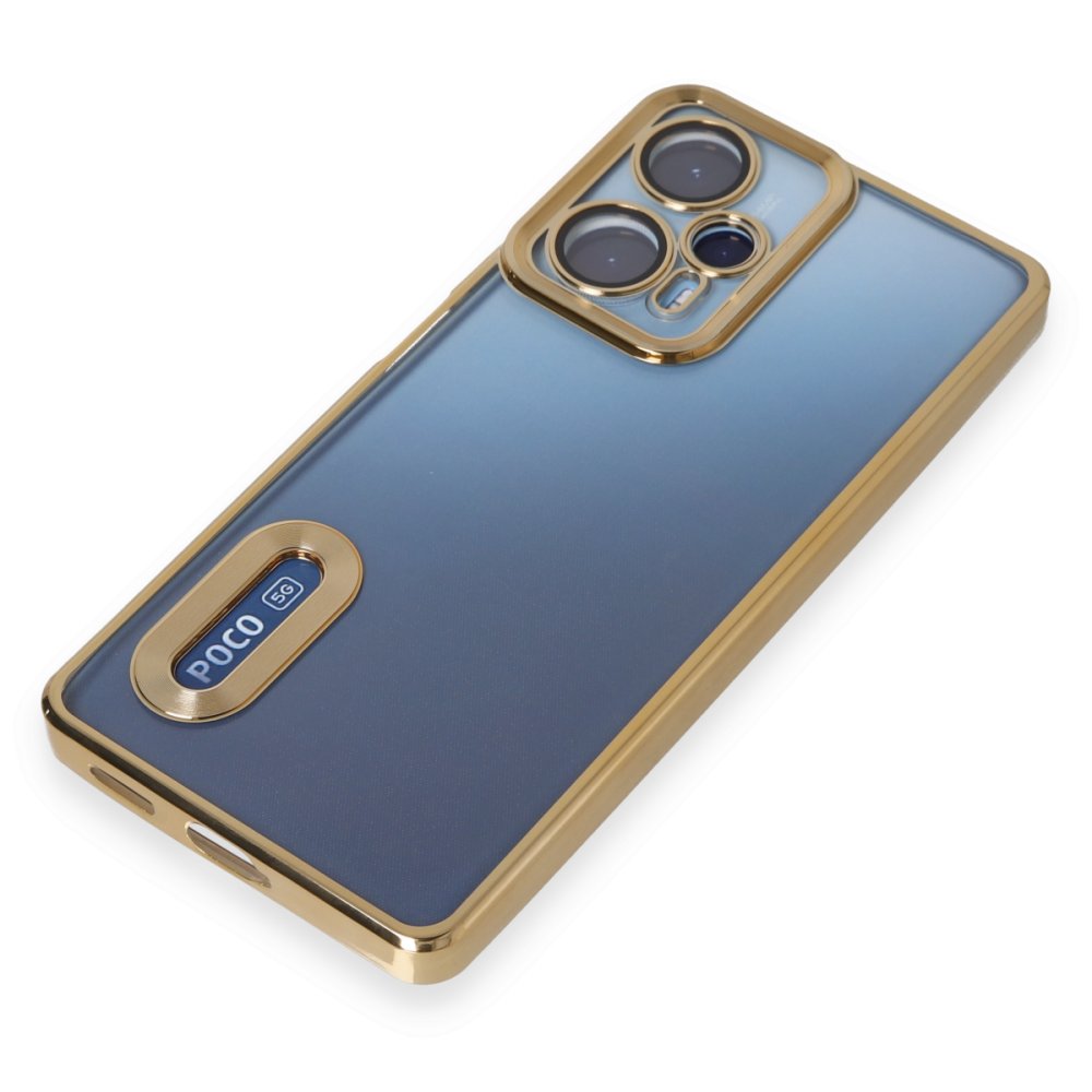 Newface Xiaomi Poco F5 Kılıf Slot Silikon - Gold