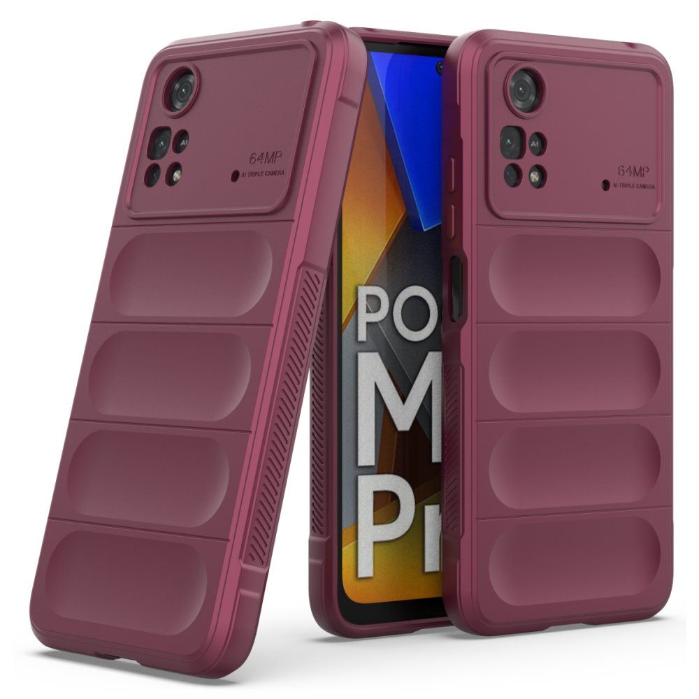 Newface Xiaomi Poco M4 Pro 4G Kılıf Optimum Silikon - Bordo