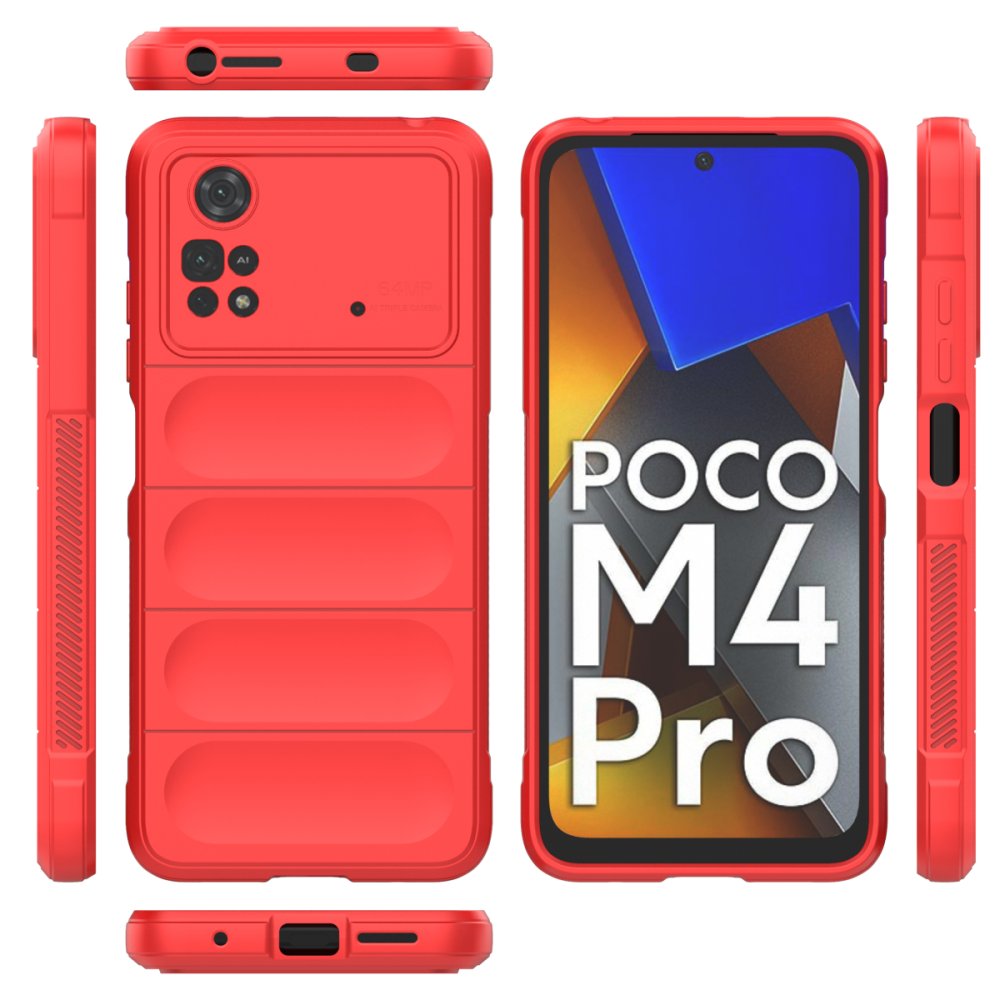 Newface Xiaomi Poco M4 Pro 4G Kılıf Optimum Silikon - Kırmızı