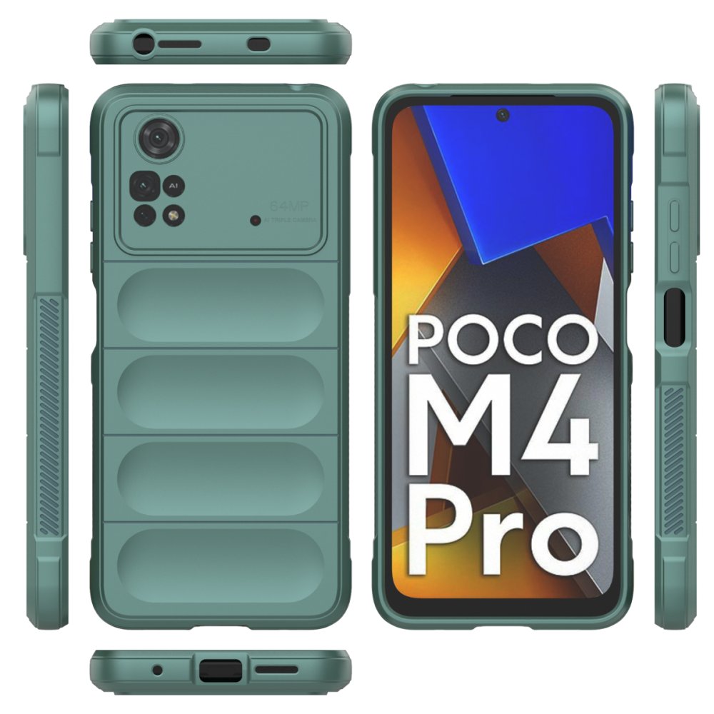 Newface Xiaomi Poco M4 Pro 4G Kılıf Optimum Silikon - Koyu Yeşil