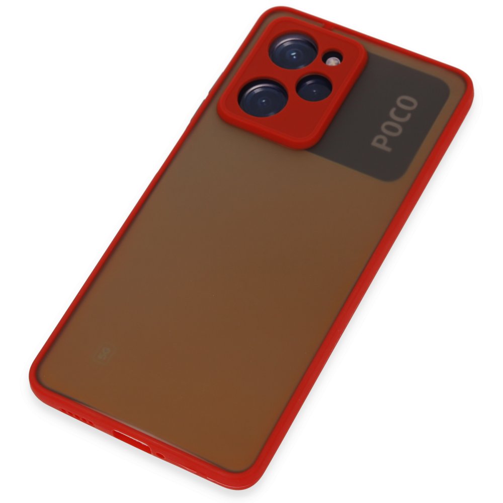 Newface Xiaomi Poco X5 Pro 5G Kılıf Montreal Silikon Kapak - Kırmızı