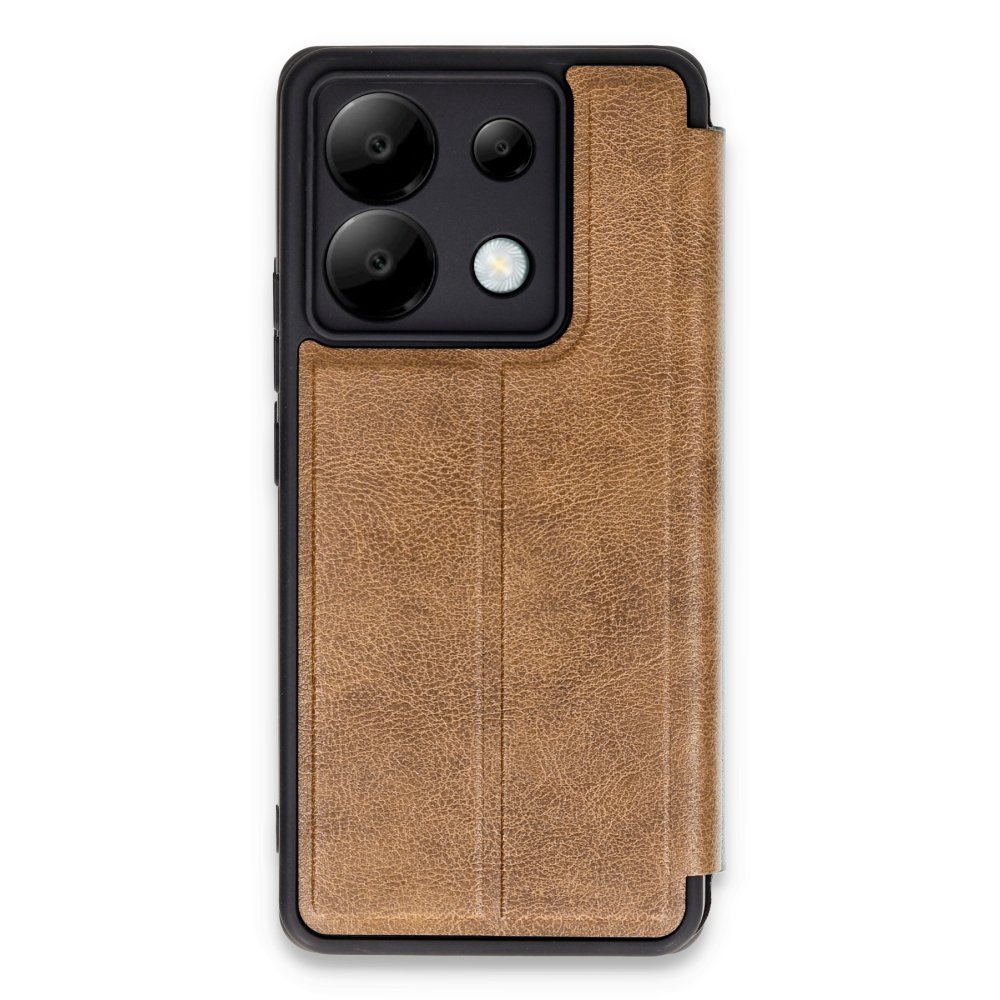 Newface Xiaomi Poco X6 Kılıf Flip Cover - Taba