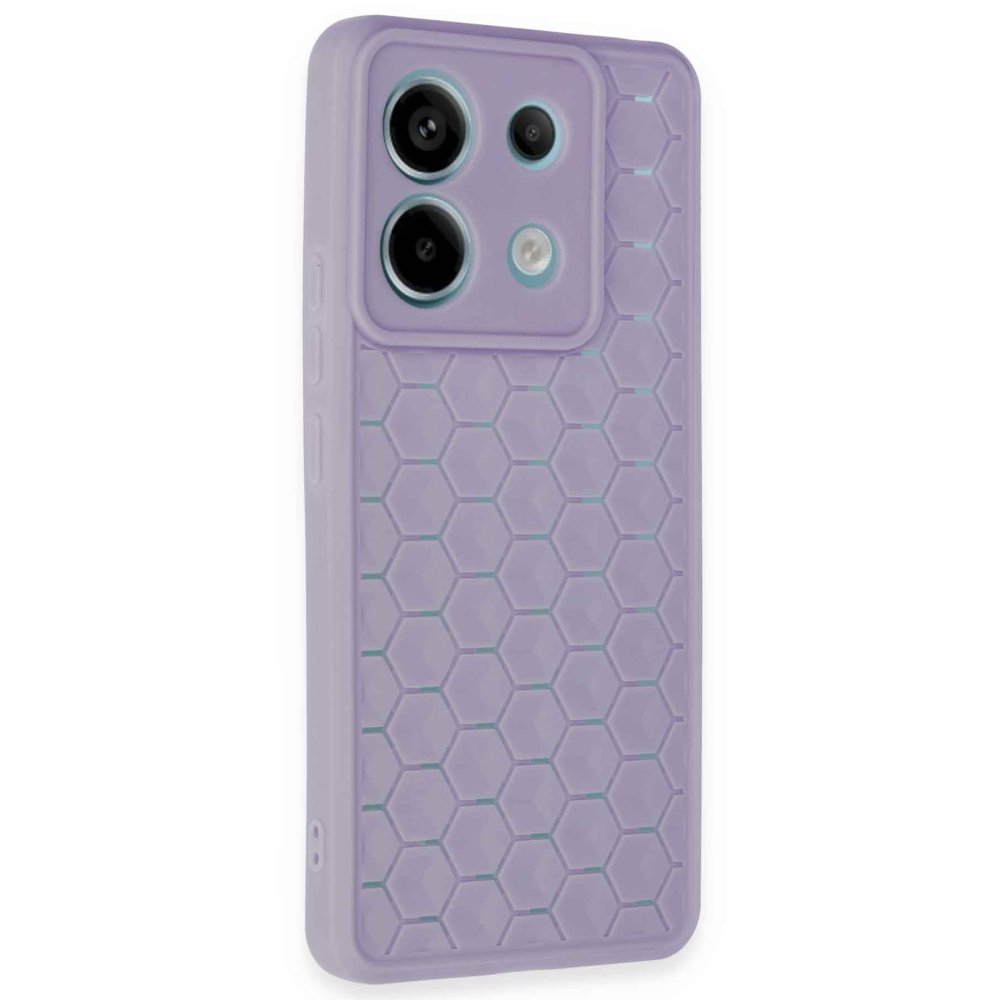 Newface Xiaomi Poco X6 Kılıf Petek Silikon Kapak - Lila