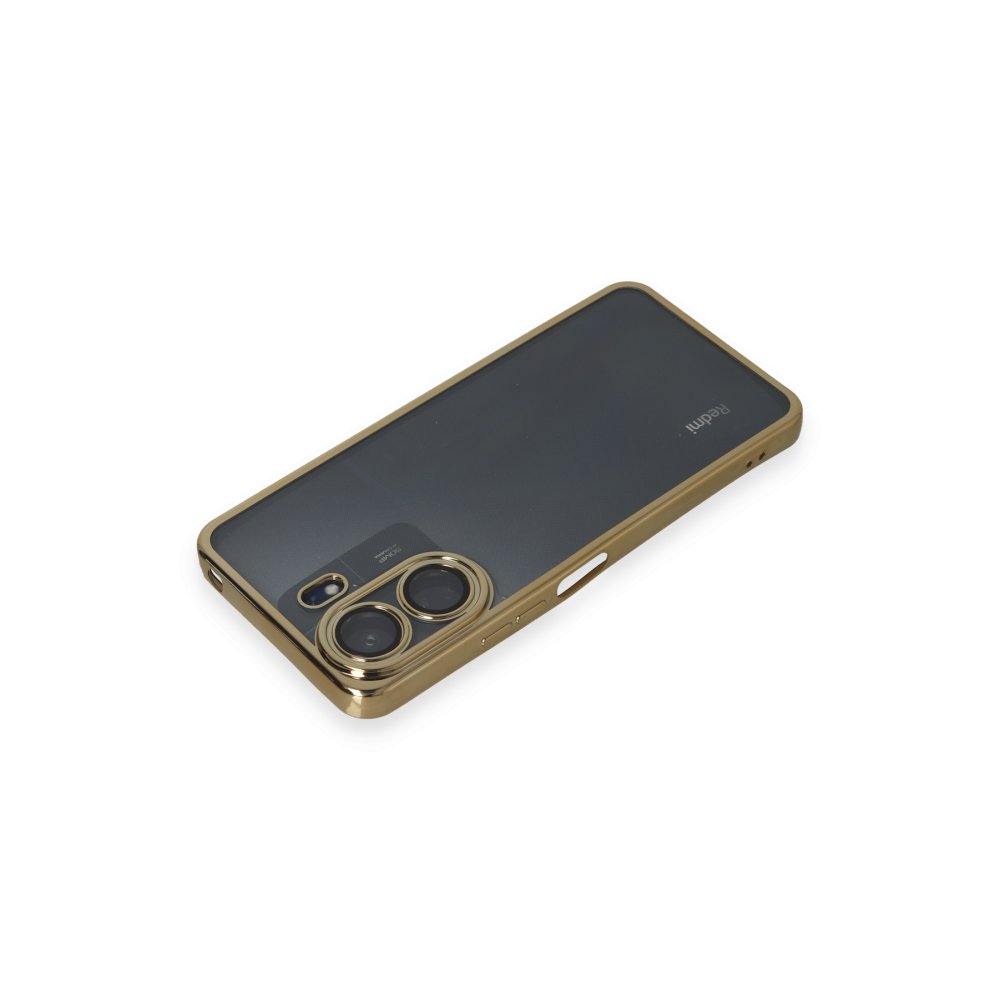 Newface Xiaomi Redmi 13C Kılıf Razer Lensli Silikon - Gold