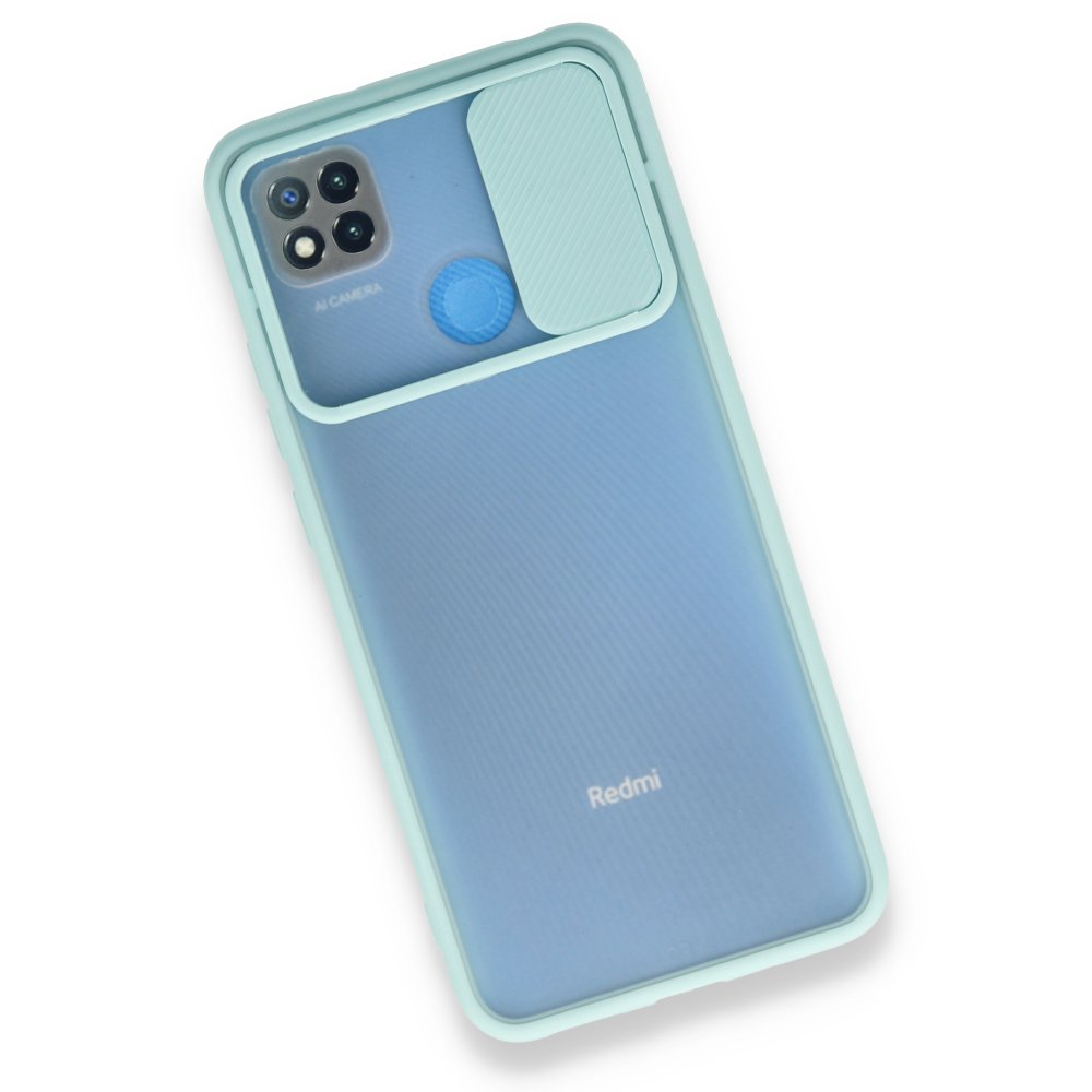 Newface Xiaomi Redmi 9C Kılıf Palm Buzlu Kamera Sürgülü Silikon - Turkuaz