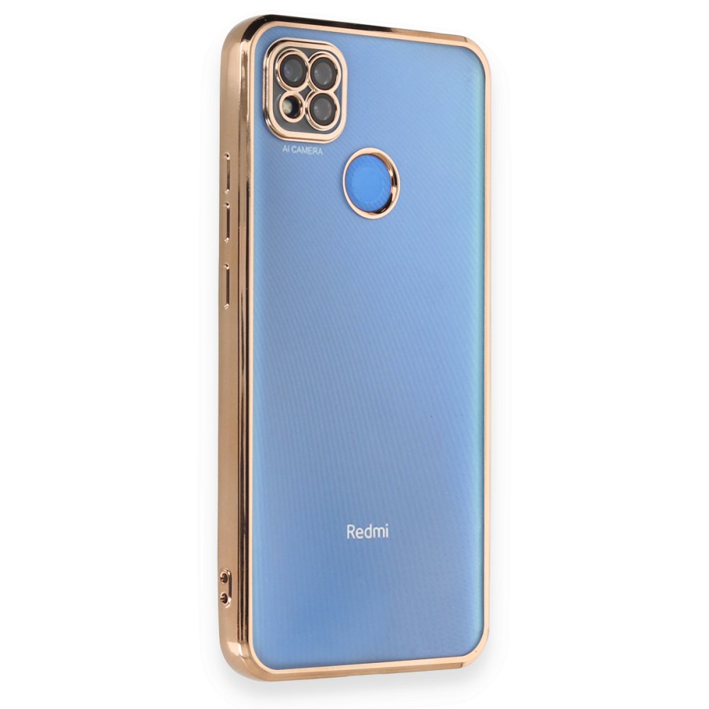 Newface Xiaomi Redmi 9C Kılıf Razer Lensli Silikon - Gold