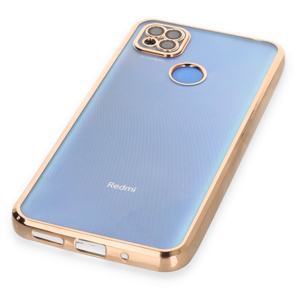 Newface Xiaomi Redmi 9C Kılıf Razer Lensli Silikon - Gold