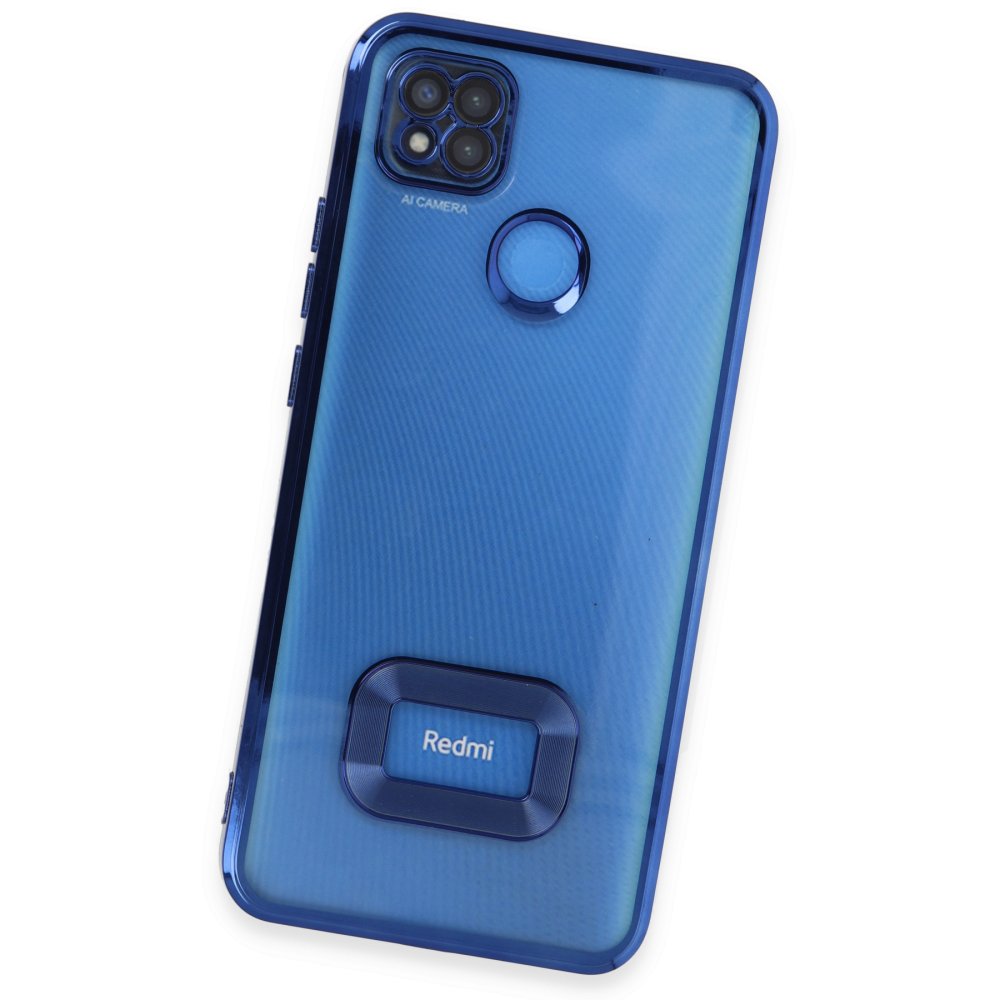 Newface Xiaomi Redmi 9C Kılıf Slot Silikon - Mavi