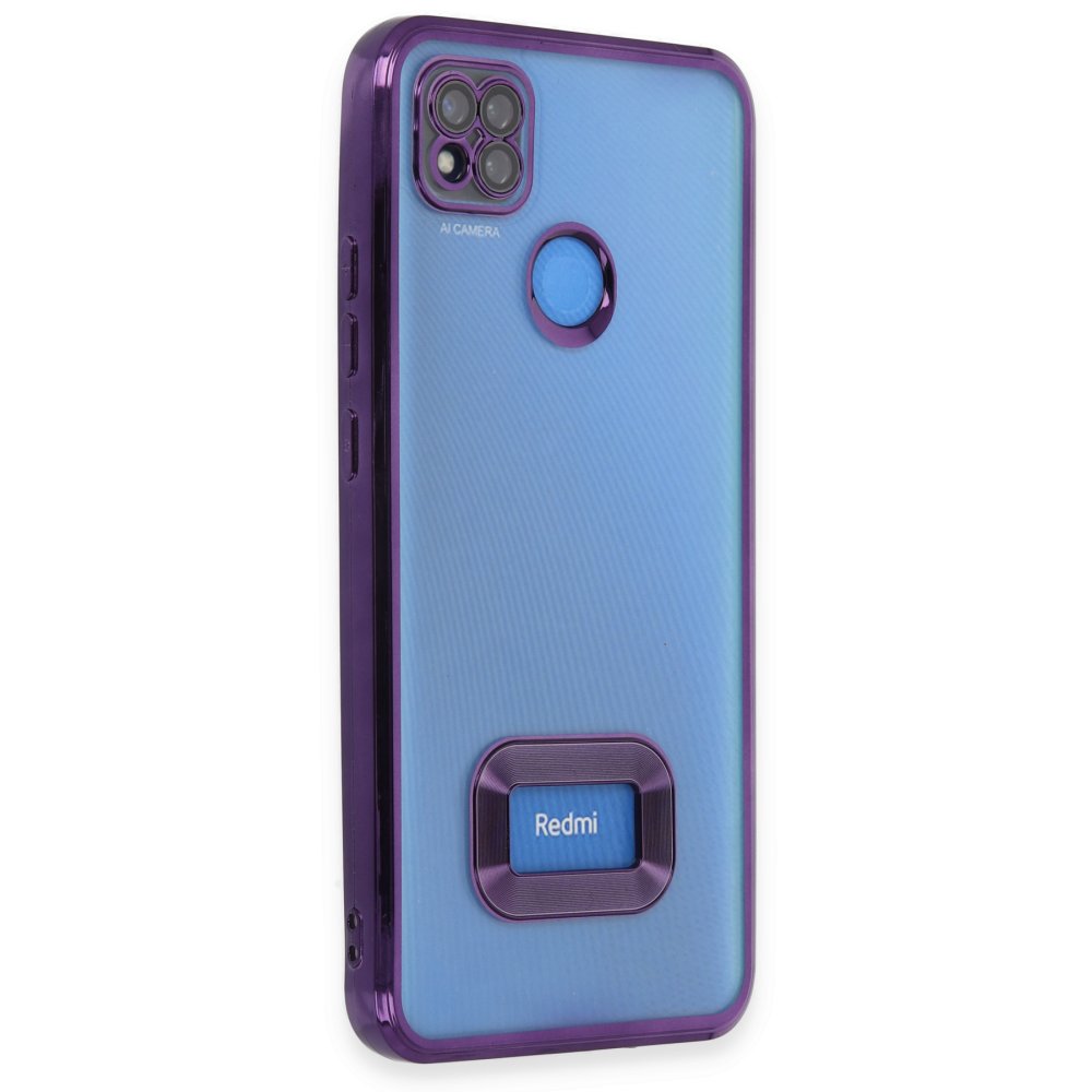 Newface Xiaomi Redmi 9C Kılıf Slot Silikon - Mor