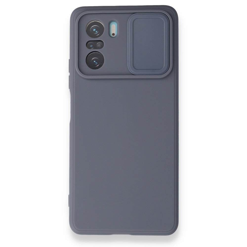 Newface Xiaomi Redmi K40 Kılıf Color Lens Silikon - Gri