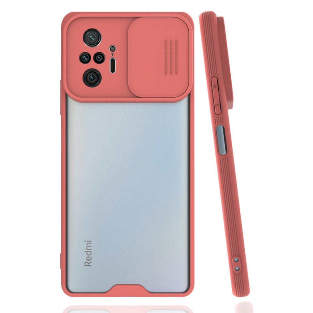 Newface Xiaomi Redmi Note 10 Pro Kılıf Platin Kamera Koruma Silikon - Pembe