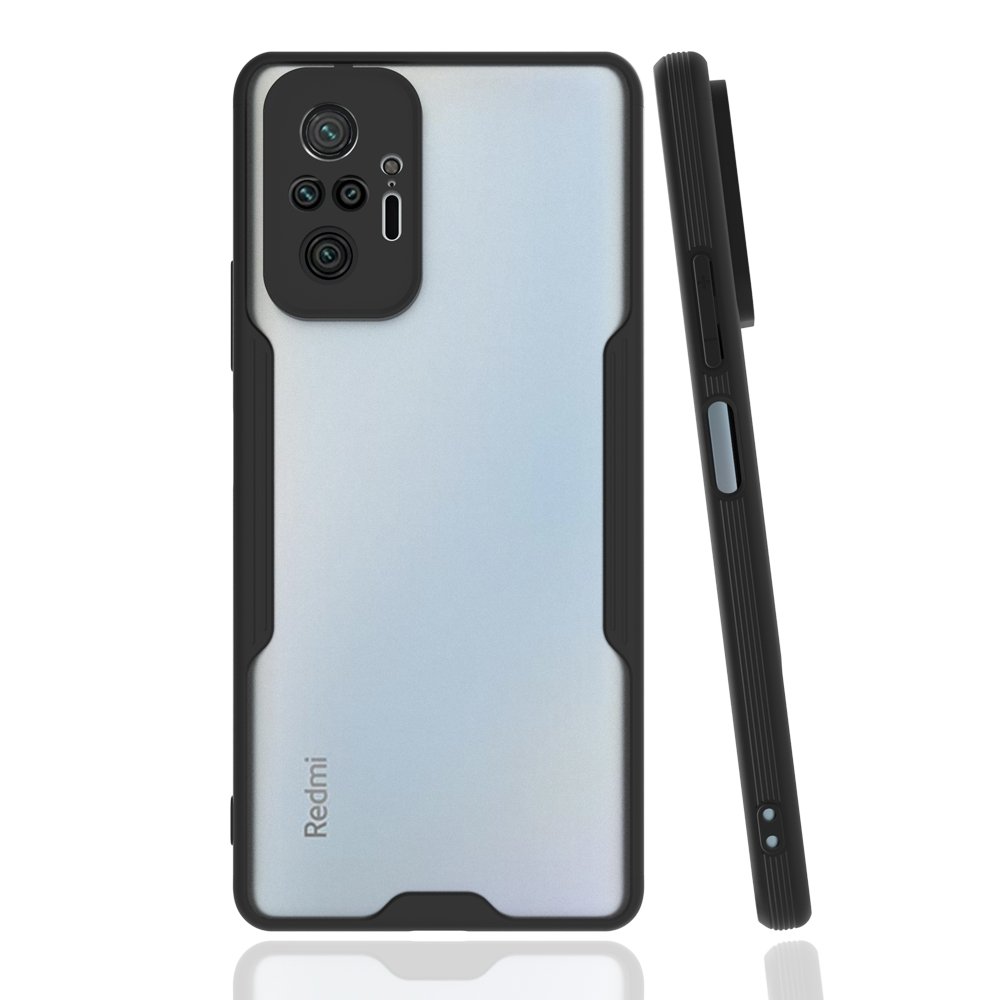 Newface Xiaomi Redmi Note 10 Pro Kılıf Platin Silikon - Siyah