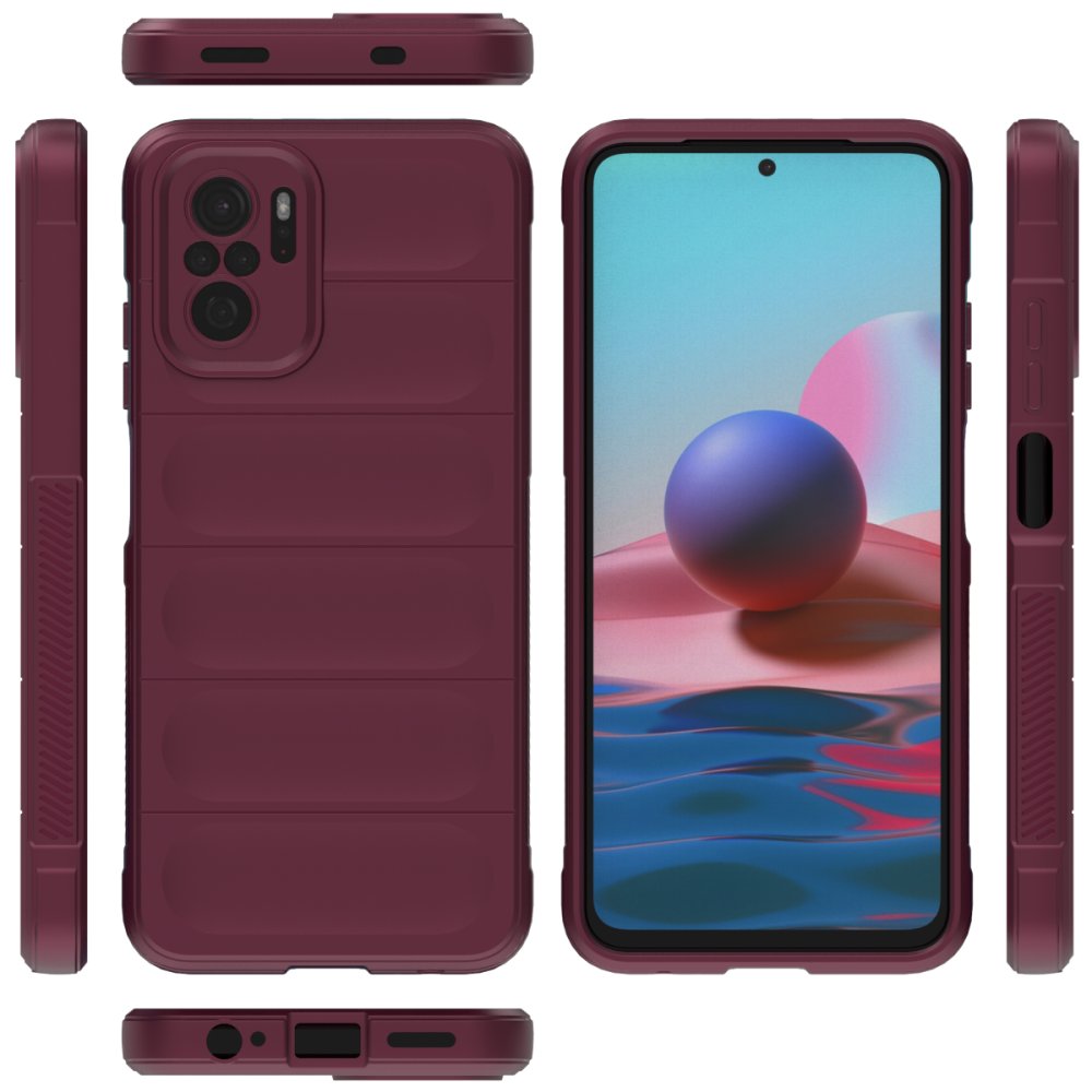 Newface Xiaomi Redmi Note 10S Kılıf Optimum Silikon - Bordo