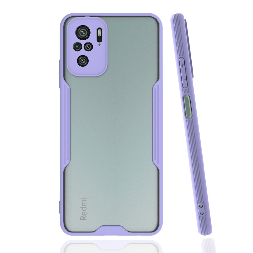 Newface Xiaomi Redmi Note 10S Kılıf Platin Silikon - Lila