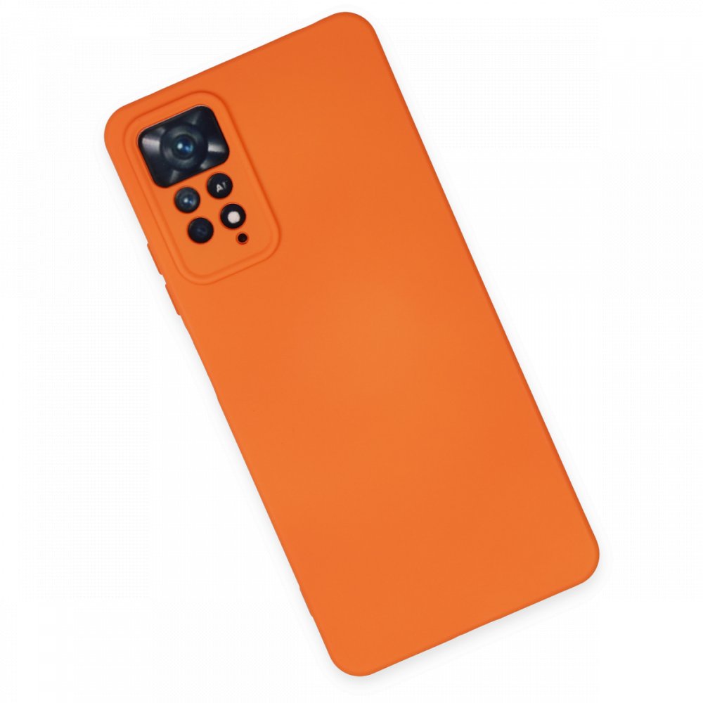 Newface Xiaomi Redmi Note 11 Pro Kılıf Nano içi Kadife Silikon - Turuncu