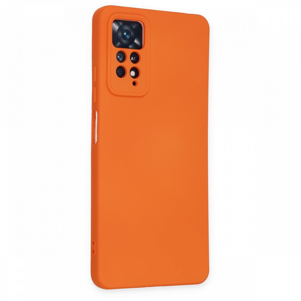 Newface Xiaomi Redmi Note 11 Pro Kılıf Nano içi Kadife Silikon - Turuncu