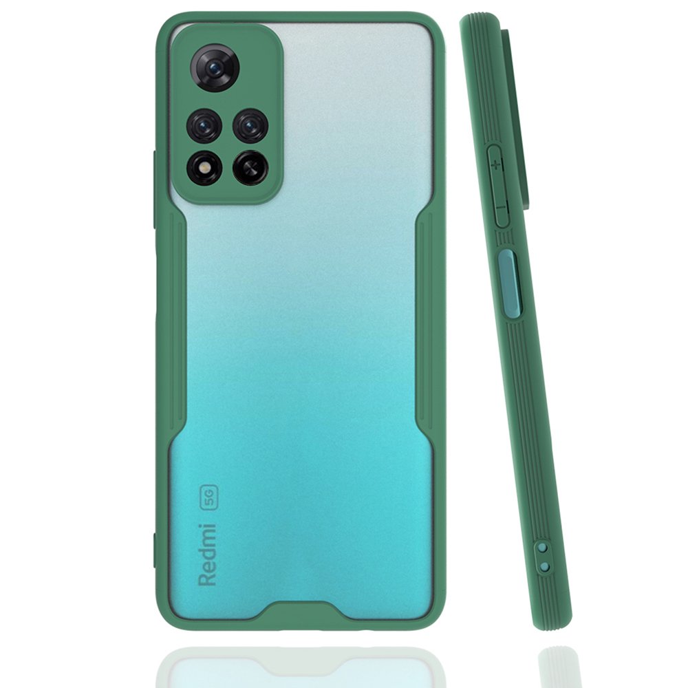 Newface Xiaomi Redmi Note 11 Pro Plus 5G Kılıf Platin Silikon - Yeşil