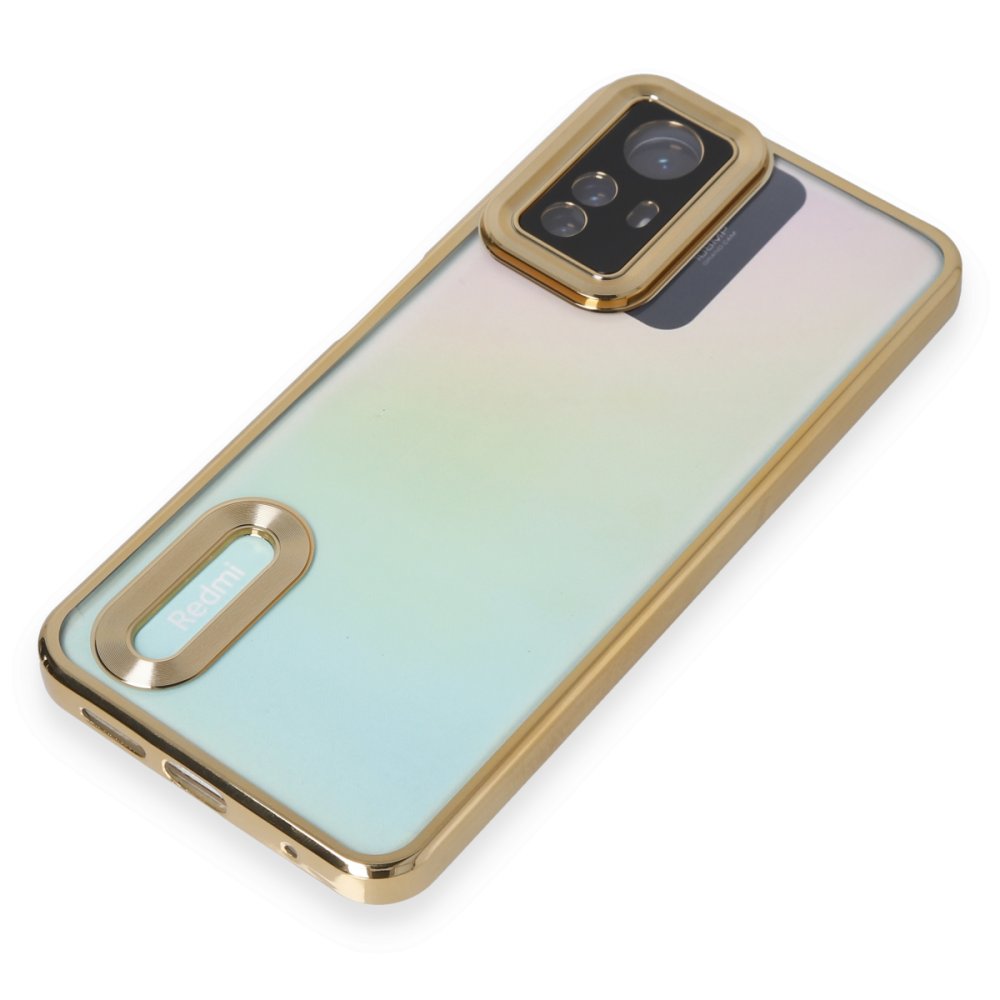 Newface Xiaomi Redmi Note 12S Kılıf Slot Silikon - Gold