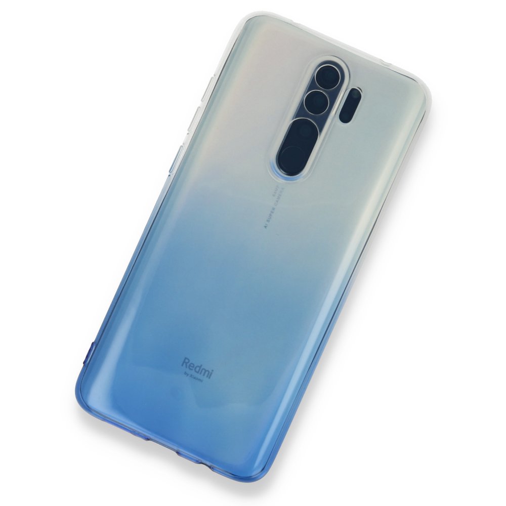 Newface Xiaomi Redmi Note 8 Pro Kılıf Lüx Çift Renkli Silikon - Mavi