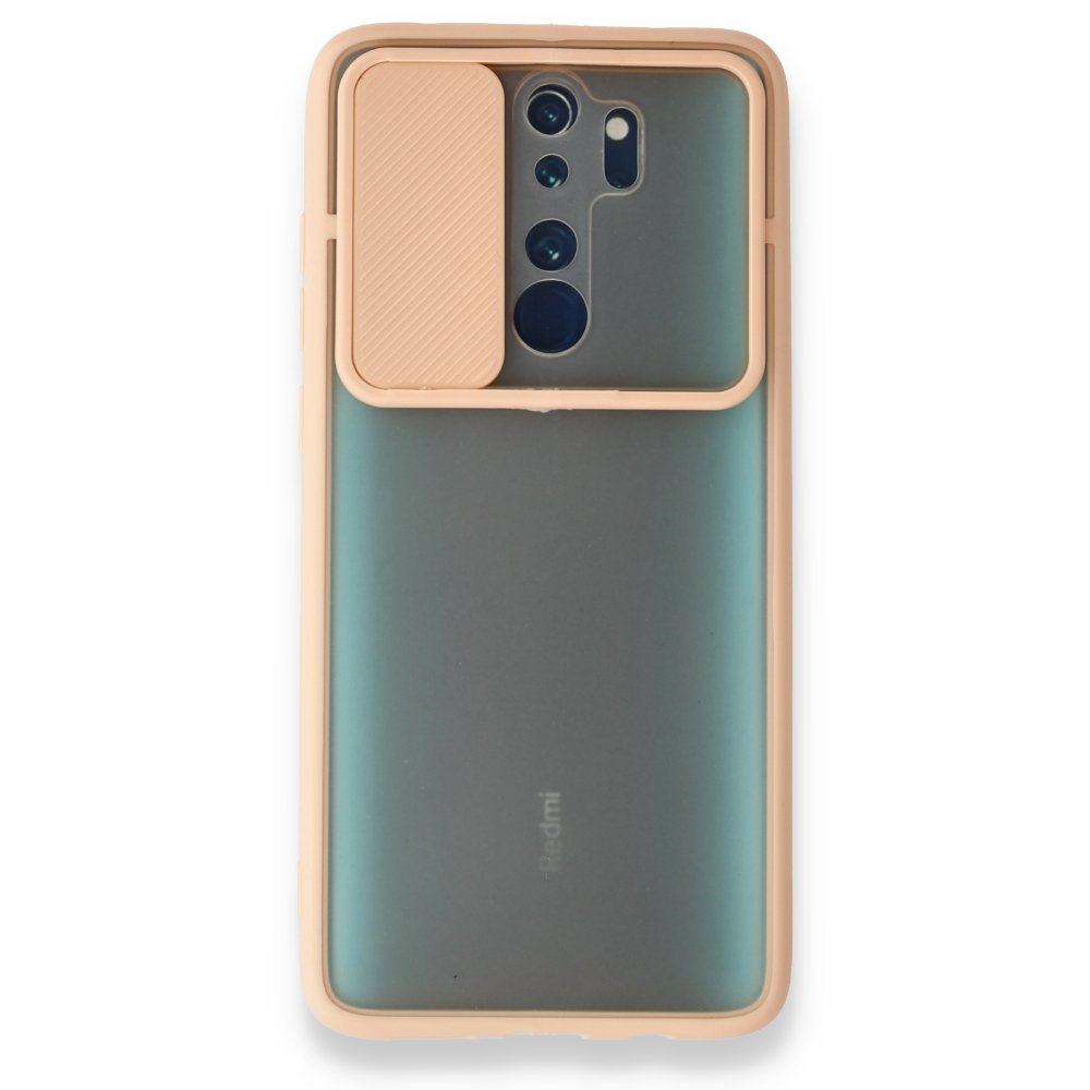 Newface Xiaomi Redmi Note 8 Pro Kılıf Palm Buzlu Kamera Sürgülü Silikon - Pembe