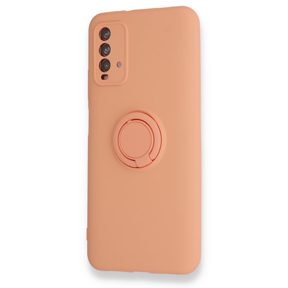 Newface Xiaomi Redmi Note 9 4G Kılıf Viktor Yüzüklü Silikon - Pudra