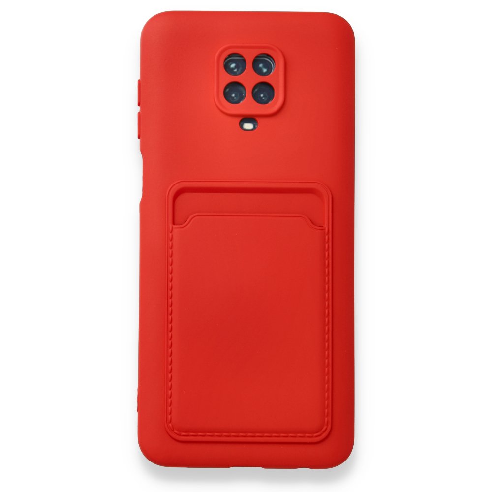 Newface Xiaomi Redmi Note 9 Pro Kılıf Kelvin Kartvizitli Silikon - Kırmızı