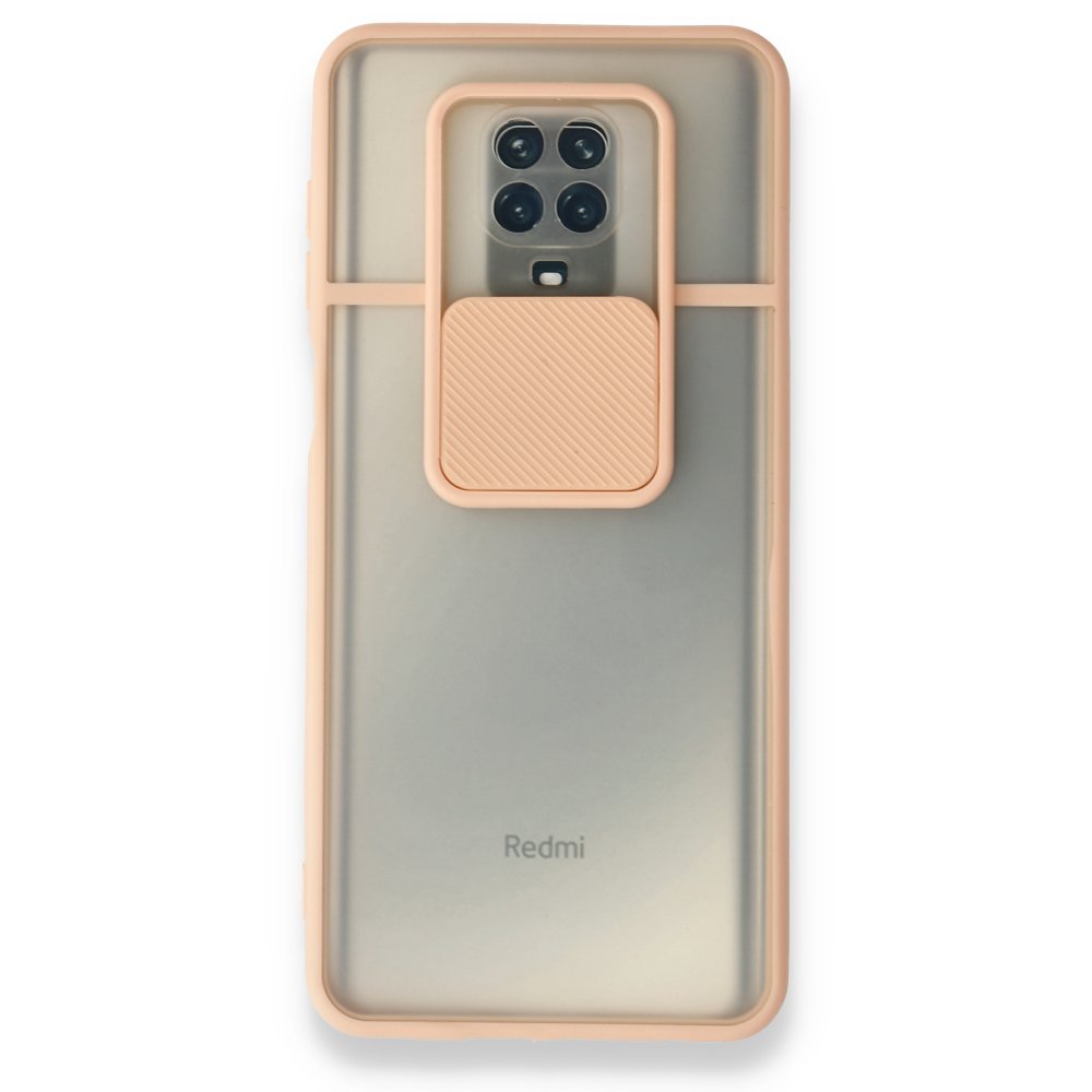 Newface Xiaomi Redmi Note 9S Kılıf Palm Buzlu Kamera Sürgülü Silikon - Pembe