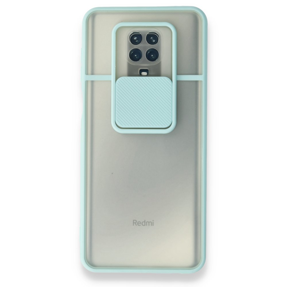 Newface Xiaomi Redmi Note 9S Kılıf Palm Buzlu Kamera Sürgülü Silikon - Turkuaz