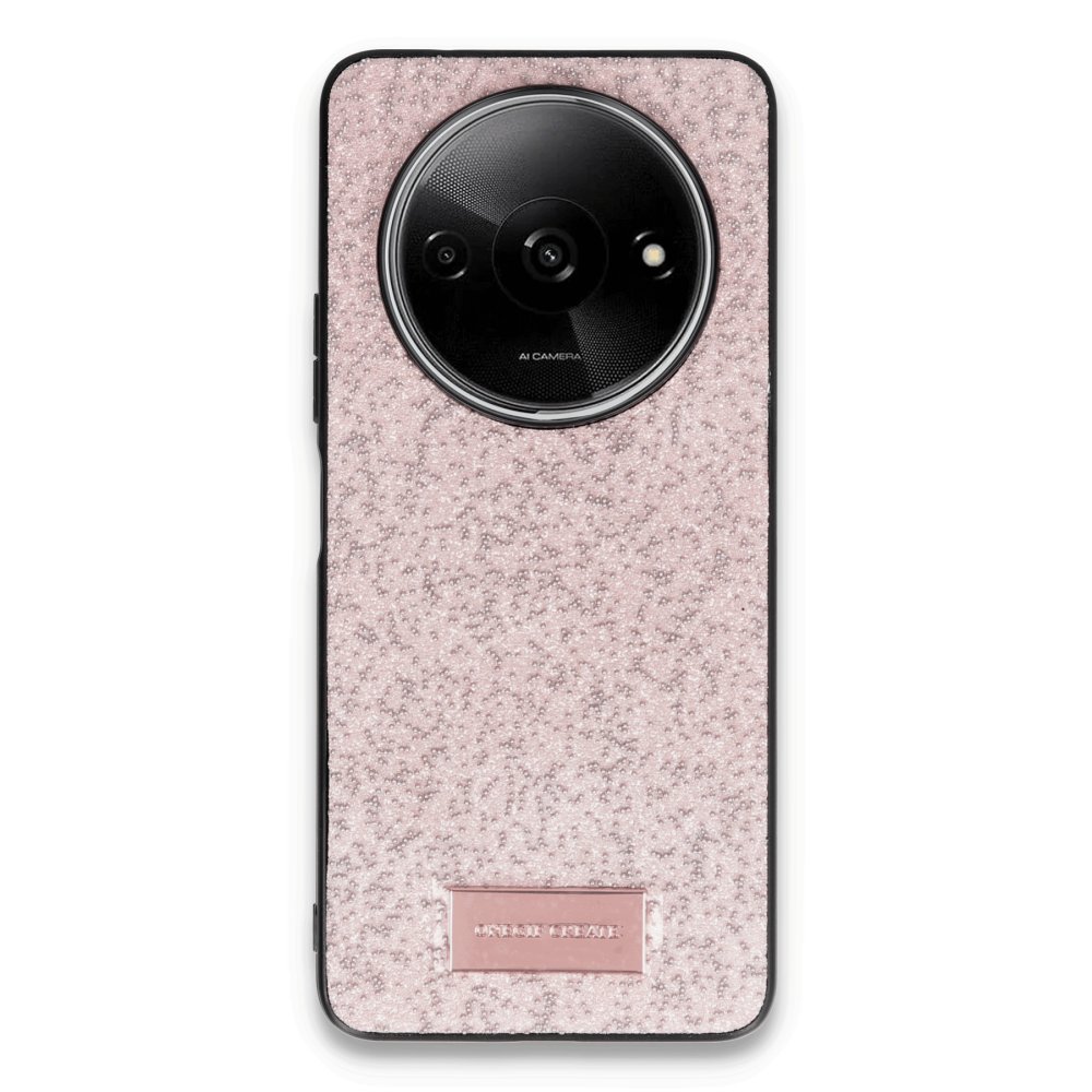 Onegif Xiaomi Poco C61 Bright Simli Kapak - Pembe