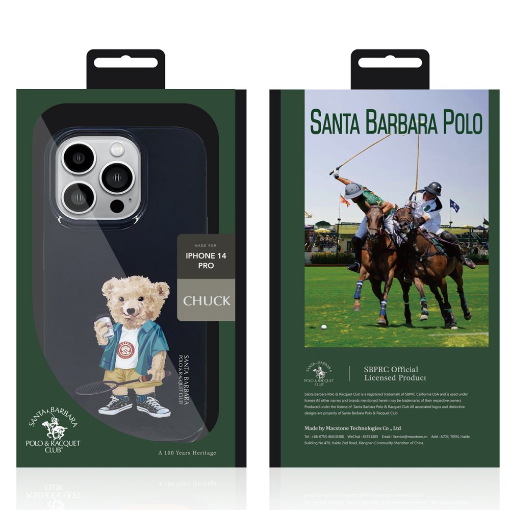 Santa Barbara Polo Racquet Club iPhone 14 Chuck Kapak - Mor