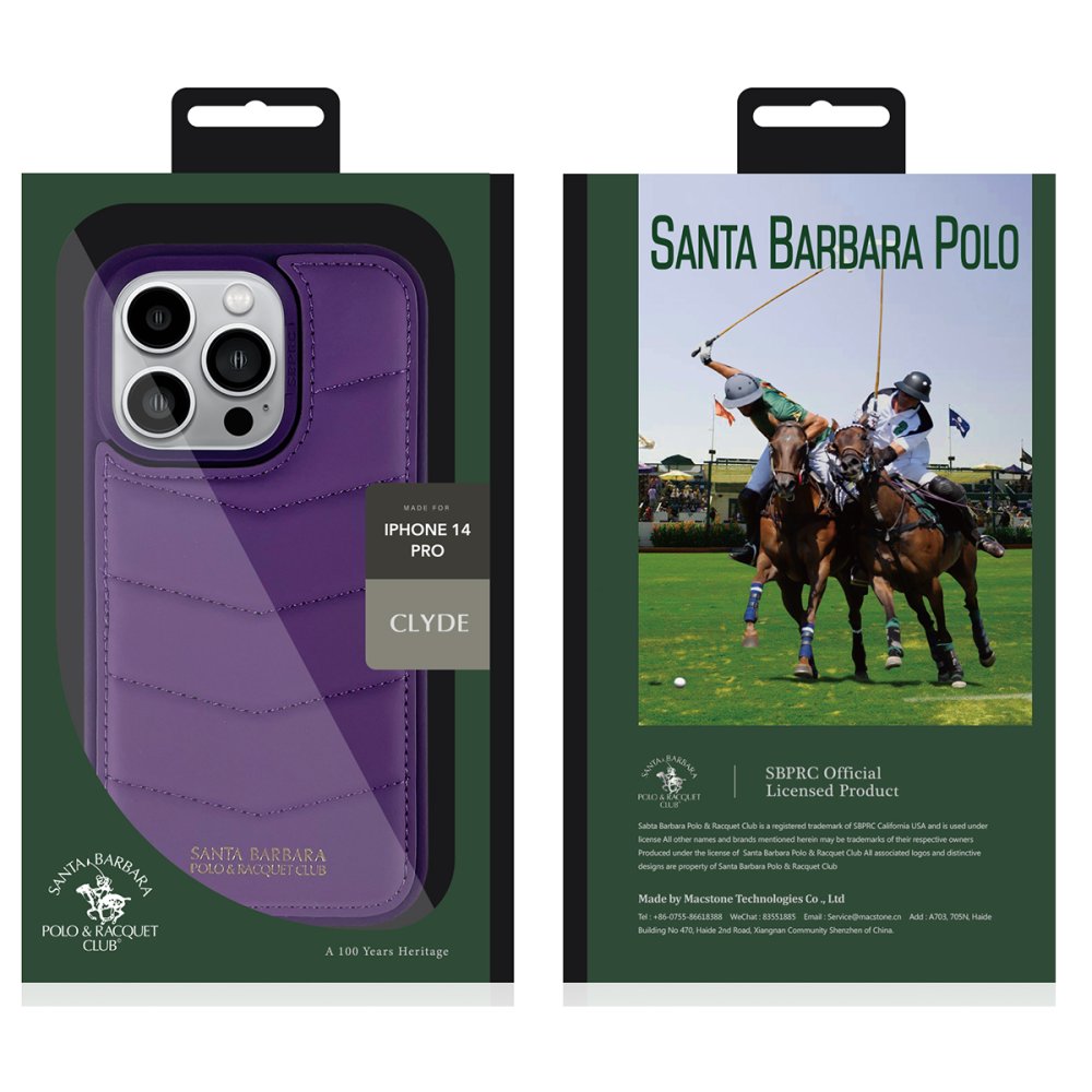 Santa Barbara Polo Racquet Club iPhone 14 Pro Max Clyde Stand Kapak - Kahverengi