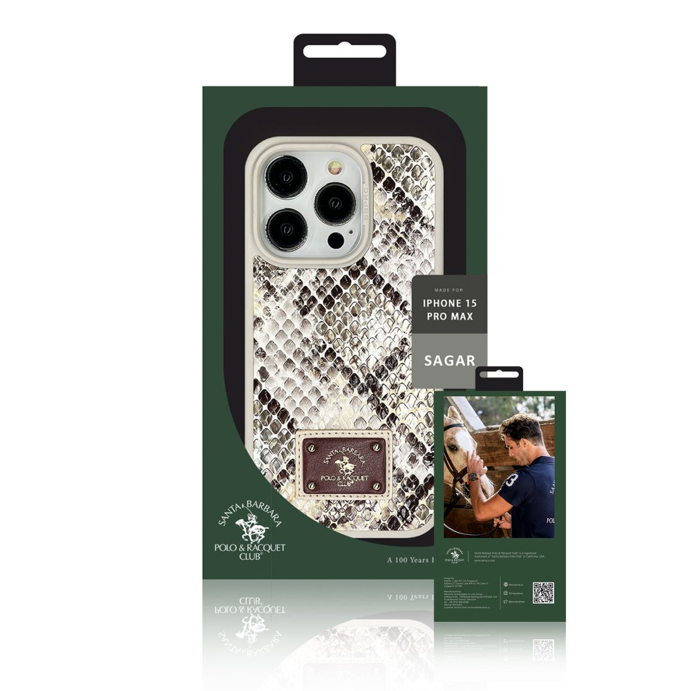 Santa Barbara Polo Racquet Club iPhone 15 Pro Max Sagar Magsafe Kapak - Bej