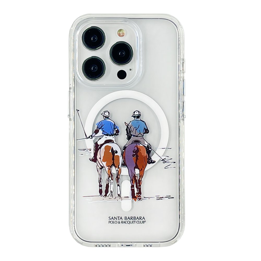 Santa Barbara Polo Racquet Club iPhone 15 Pro Willie Şeffaf Magsafe Kapak - Morandi