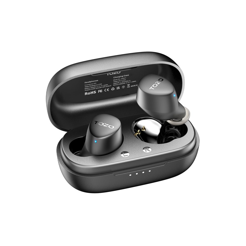 Tozo Agile Dots Ultra Hafif Bluetooth 5.3 Kablosuz TWS Airpods Kulaklık - Siyah